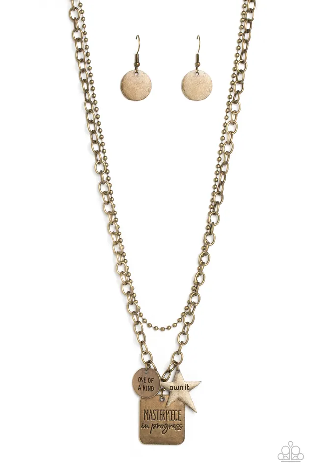 Necklaces Masterpiece in Progress Brass Paparazzi Necklace All Eyes On U Jewelry Paparazzi Accessories Necklaces Masterpiece in Progress Brass Paparazzi Necklace All Eyes On U Jewelry Paparazzi Accessories