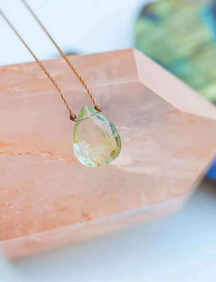 Necklaces SoulKu Prasiolite Luxe Necklace for I Love You