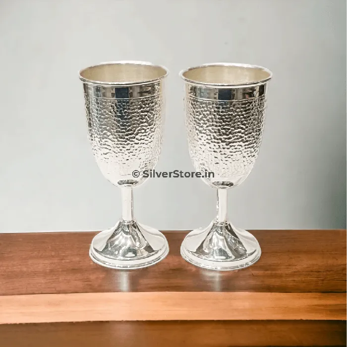 Pure Silver Wine Glass 925 Silver pack of 2pc silversrorein Necklaces Pure Silver Wine Glass 925 Silver pack of 2pc silversrorein Necklaces