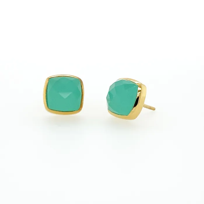 Q Evon PreStyled Sets Square Studs Gold