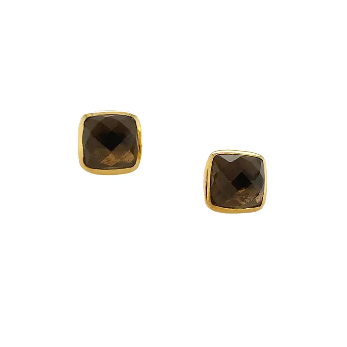 Q Evon PreStyled Sets Square Studs Gold