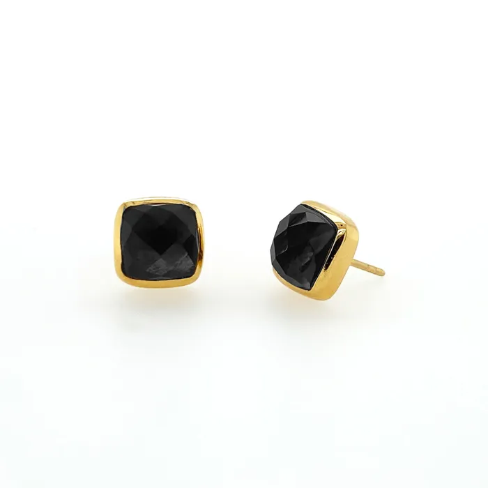 Q Evon PreStyled Sets Square Studs Gold