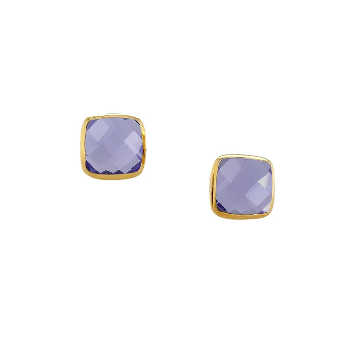 Q Evon PreStyled Sets Square Studs Gold