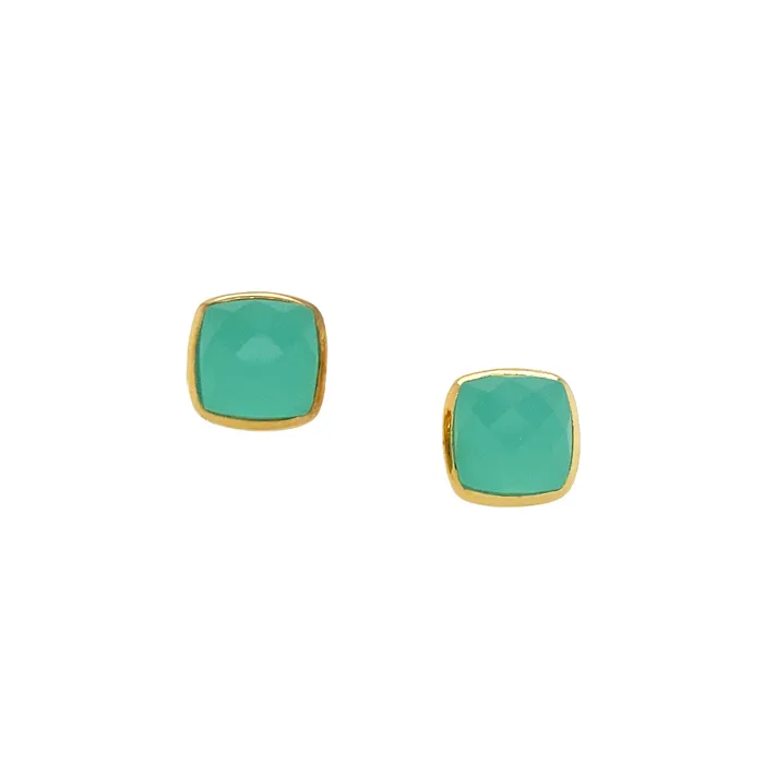 Q Evon PreStyled Sets Square Studs Gold