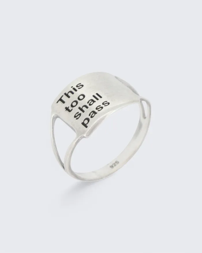 Rings Buddha Groove This Too Shall Pass Sterling Silver Ring