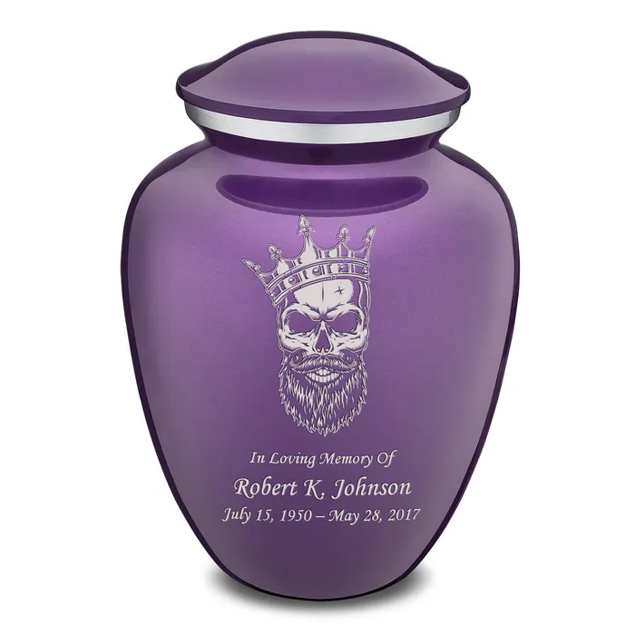 Rings GetUrns Adult Embrace Purple Skull Cremation Urn