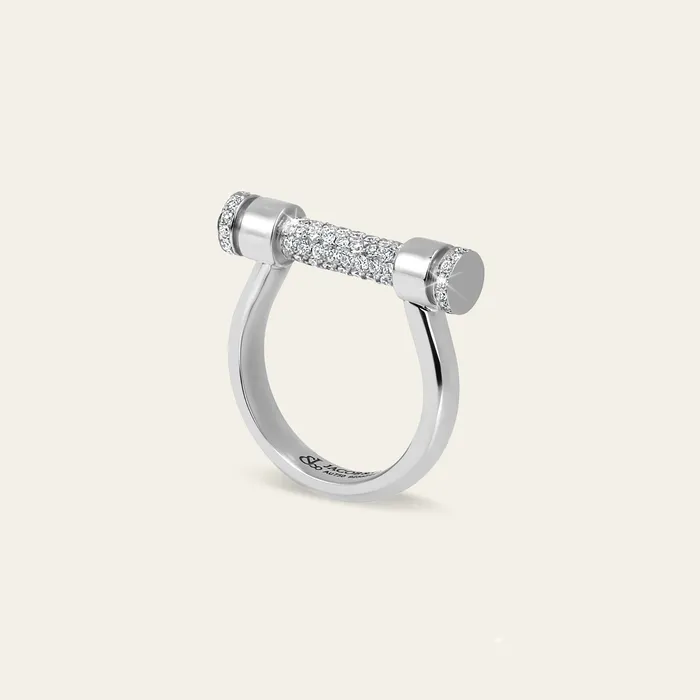 Rings Hand crafted in 18k rose gold and set with 90 highquality round brilliant cut diamonds Estribo Ring Rings Hand crafted in 18k rose gold and set with 90 highquality round brilliant cut diamonds Estribo Ring