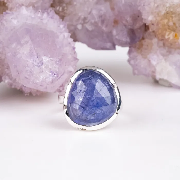 Rings InnerVision Crystals Tanzanite Ring 20x18mm Size 10 925 Silver