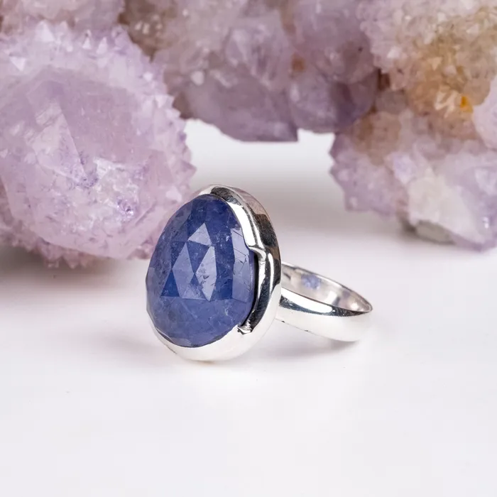 Rings InnerVision Crystals Tanzanite Ring 20x18mm Size 10 925 Silver