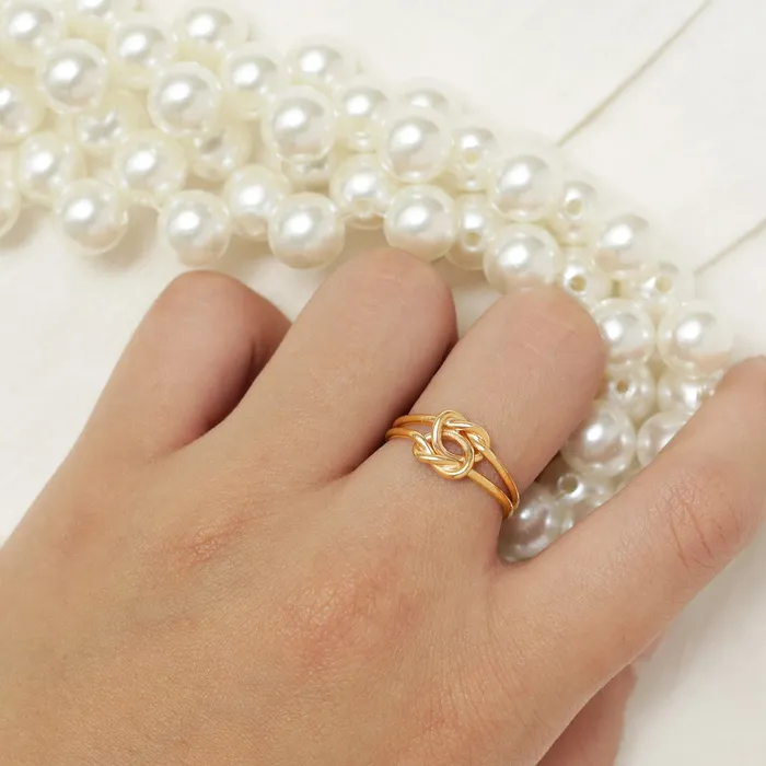 Rings LOULOUROSE Knotted Heart Deux Ring