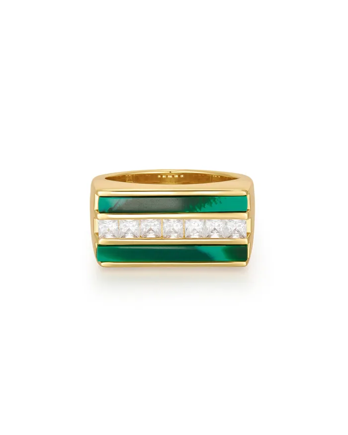 Rings Luv Aj Panini Ring Malachite