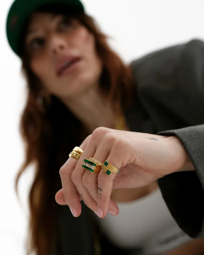 Rings Luv Aj Panini Ring Malachite Rings Luv Aj Panini Ring Malachite