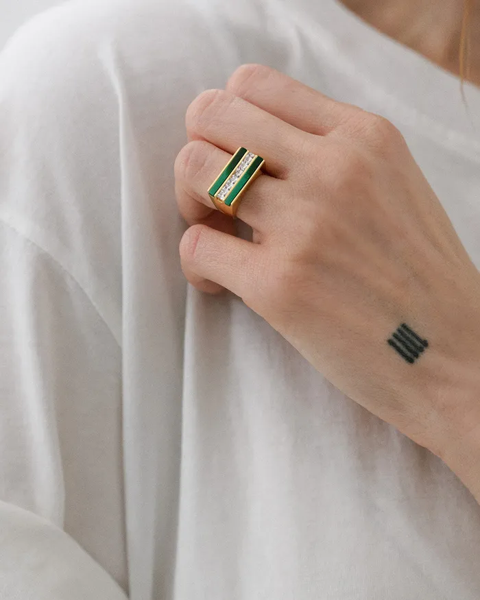 Rings Luv Aj Panini Ring Malachite Rings Luv Aj Panini Ring Malachite