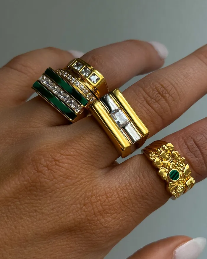 Rings Luv Aj Panini Ring Malachite Rings Luv Aj Panini Ring Malachite