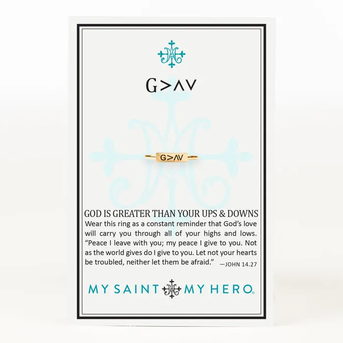 Rings My Saint My Hero God is Greater Ring