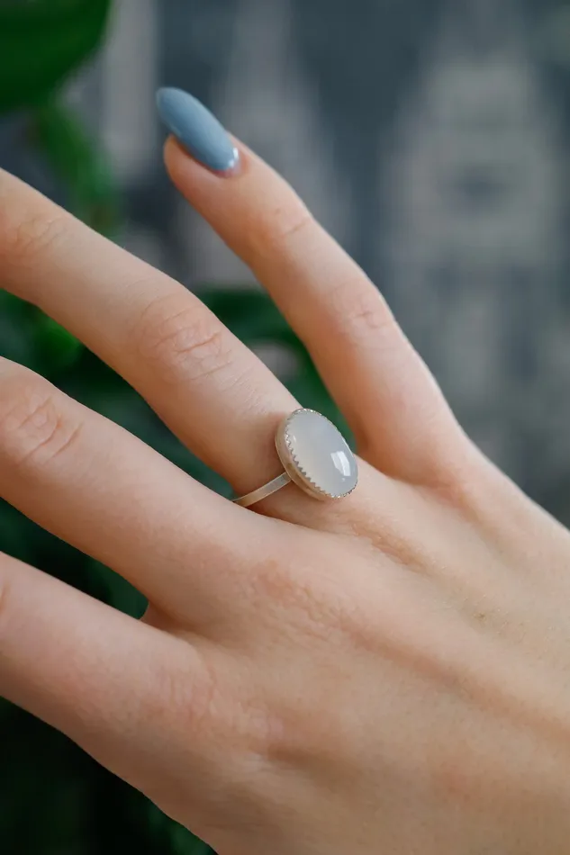 Rings Petite Oval Chalcedony Ring Size 55 Small N Simple Jewelry Rings Petite Oval Chalcedony Ring Size 55 Small N Simple Jewelry