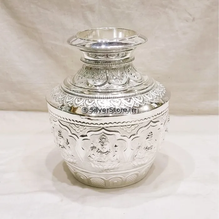 Rings silversrorein Silver Asthalaxmi kalash Silver Laxmi Lota 2 ltr Size Rings silversrorein Silver Asthalaxmi kalash Silver Laxmi Lota 2 ltr Size