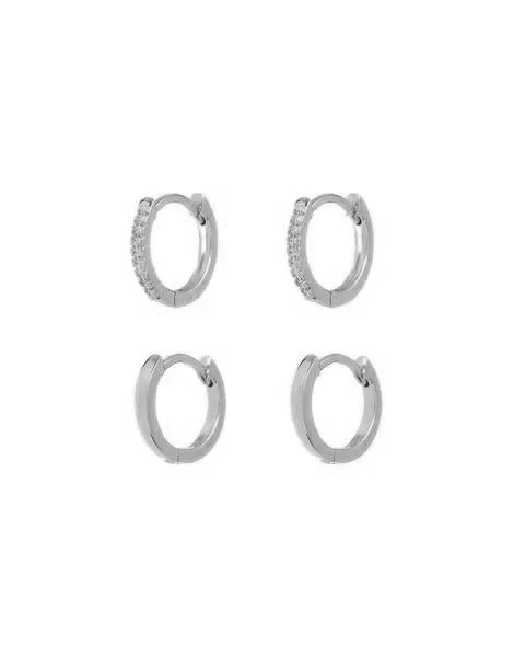 Sorrento Huggies Silver Luv Aj Rings