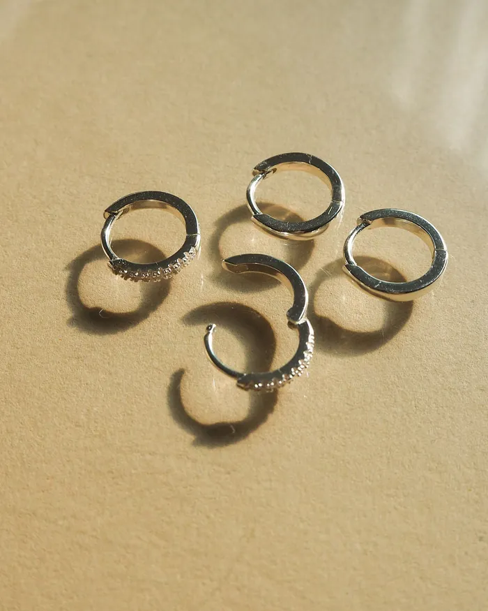 Sorrento Huggies Silver Luv Aj Rings