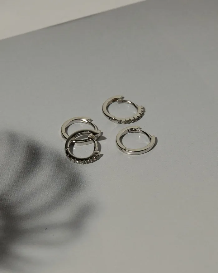 Sorrento Huggies Silver Luv Aj Rings
