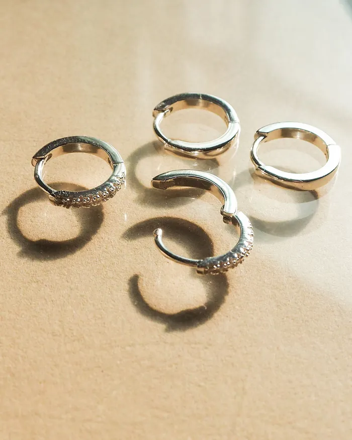 Sorrento Huggies Silver Luv Aj Rings