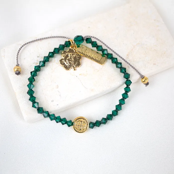 St Patricks Crystal Blessing Bracelet My Saint My Hero Bracelets