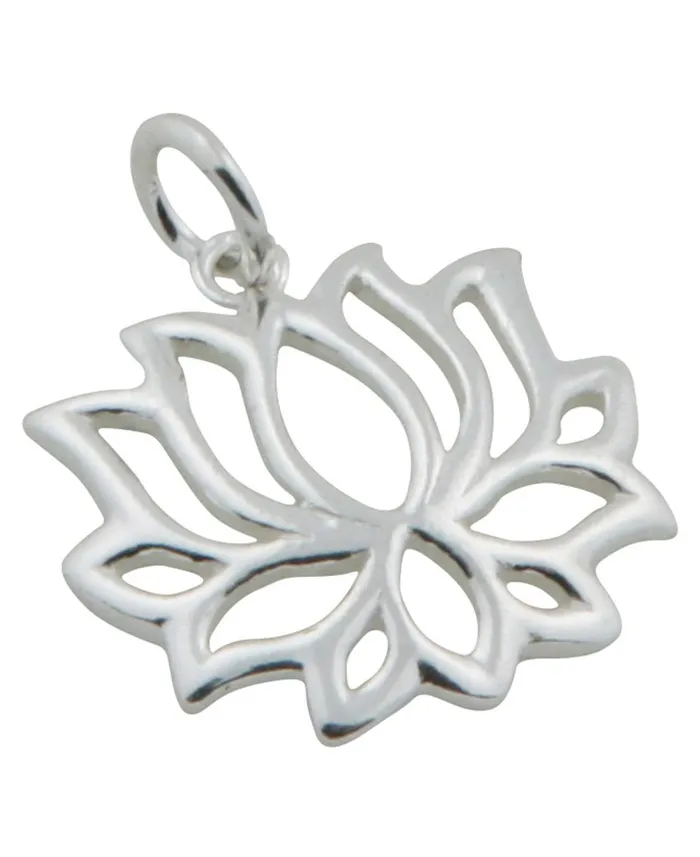 Sterling Silver Lotus Bloom Necklace Buddha Groove Necklaces