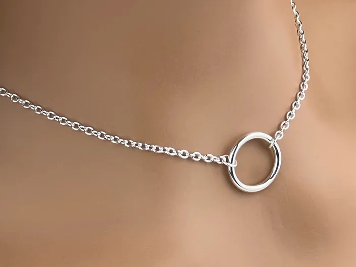 Sterling Silver Protection O Captive Collars Rings