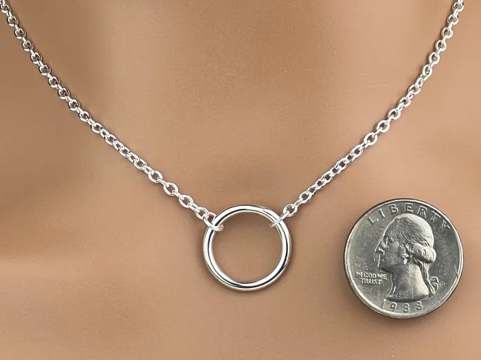 Sterling Silver Protection O Captive Collars Rings