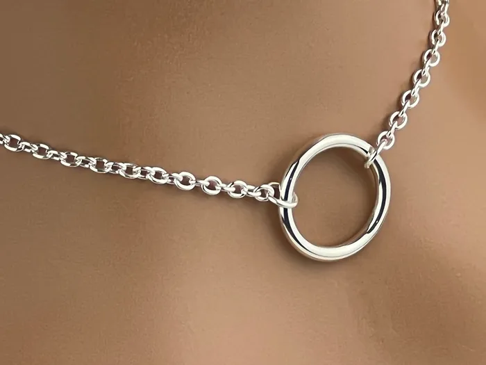 Sterling Silver Protection O Captive Collars Rings