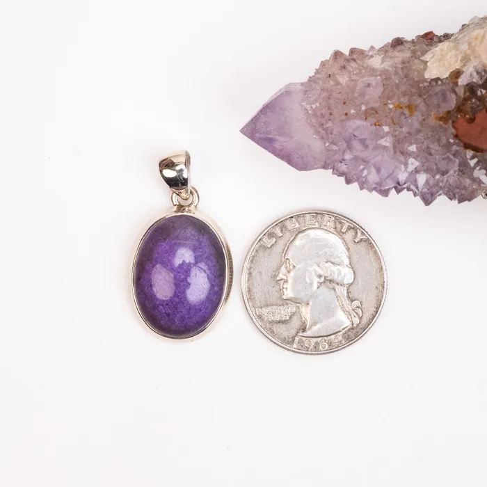 Sugilite Pendant 580 g 32x17mm 925 Silver InnerVision Crystals Necklaces