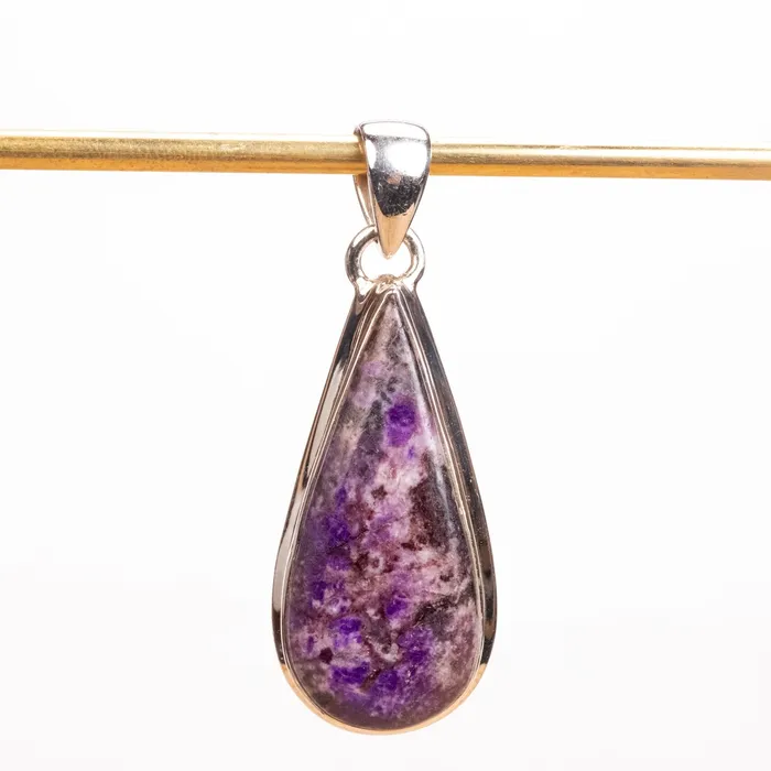 Sugilite Pendant 702 g 43x15mm 925 Silver InnerVision Crystals Necklaces