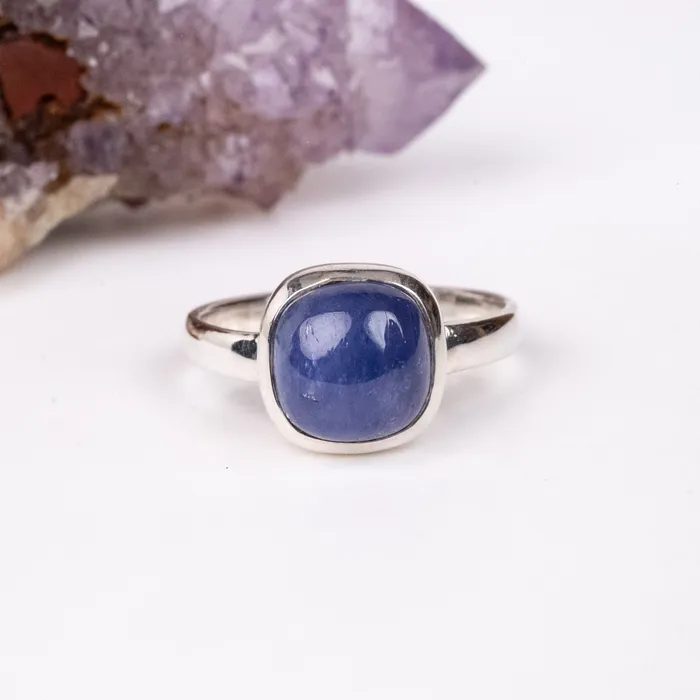 Tanzanite Ring 10mm Size 8 925 Silver InnerVision Crystals Rings