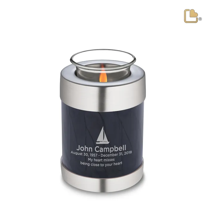 Tealight Midnight Pearl Cremation Urn COMFORT by LoveUrns LoveUrns Earrings Tealight Midnight Pearl Cremation Urn COMFORT by LoveUrns LoveUrns Earrings