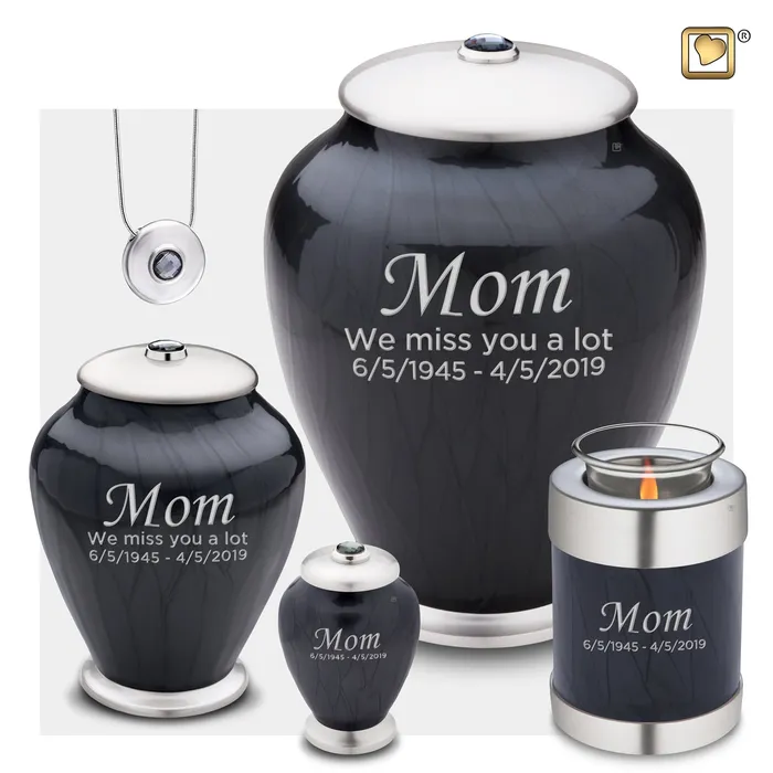 Tealight Midnight Pearl Cremation Urn COMFORT by LoveUrns LoveUrns Earrings Tealight Midnight Pearl Cremation Urn COMFORT by LoveUrns LoveUrns Earrings