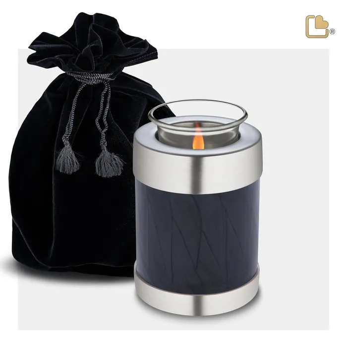 Tealight Midnight Pearl Cremation Urn COMFORT by LoveUrns LoveUrns Earrings Tealight Midnight Pearl Cremation Urn COMFORT by LoveUrns LoveUrns Earrings