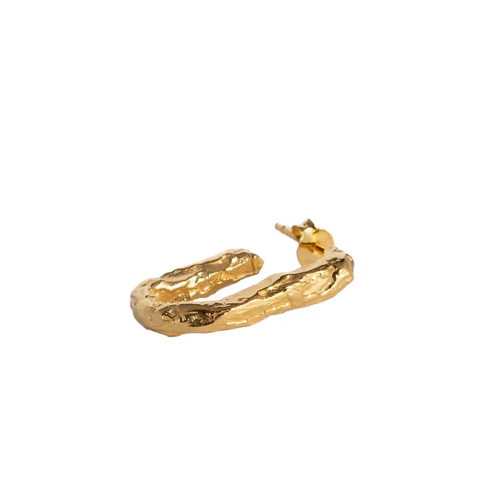 ULA OPEN LOOP EARRINGS 24K GOLD PLATED JESS ZABALA Earrings