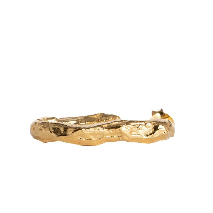 ULA OPEN LOOP EARRINGS 24K GOLD PLATED JESS ZABALA Earrings