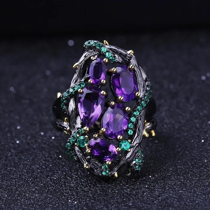 Viking Trinkets Rings Hels Beauty Sterling Silver Amethyst Ring