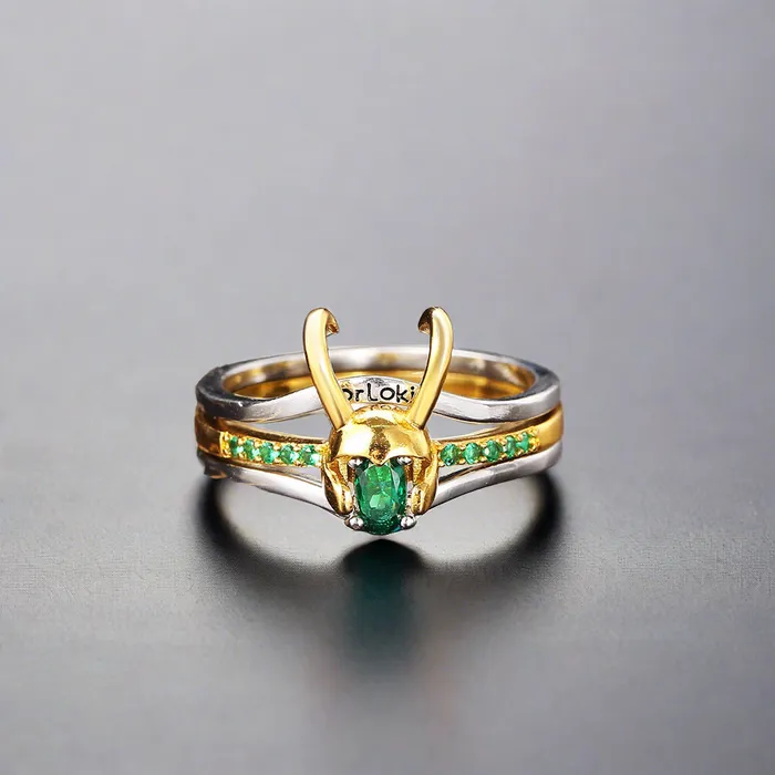 Viking Trinkets Rings The Trickster Inlaid Zircon Loki Ring