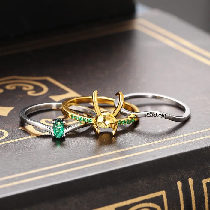 Viking Trinkets Rings The Trickster Inlaid Zircon Loki Ring
