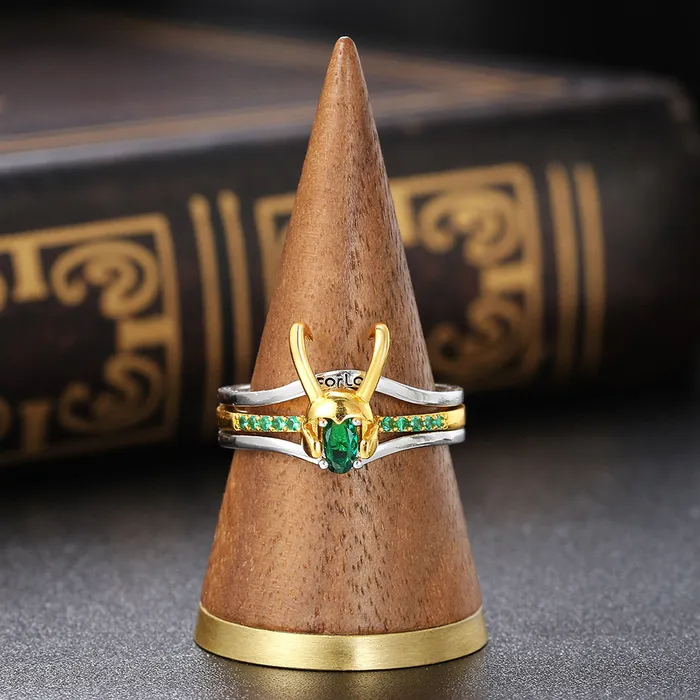 Viking Trinkets Rings The Trickster Inlaid Zircon Loki Ring