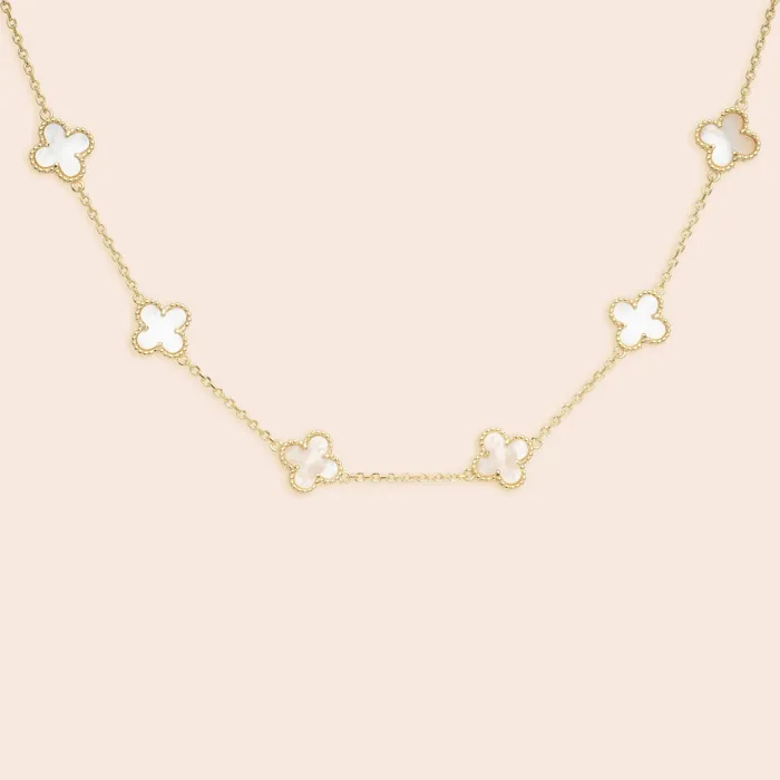 White Clover Necklace Gemlet Necklaces